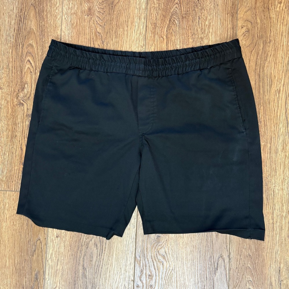 Murano Performance Mens Black Elastic Waist Drawstring Shorts Size‎ L Stretch